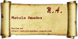 Matula Amadea névjegykártya